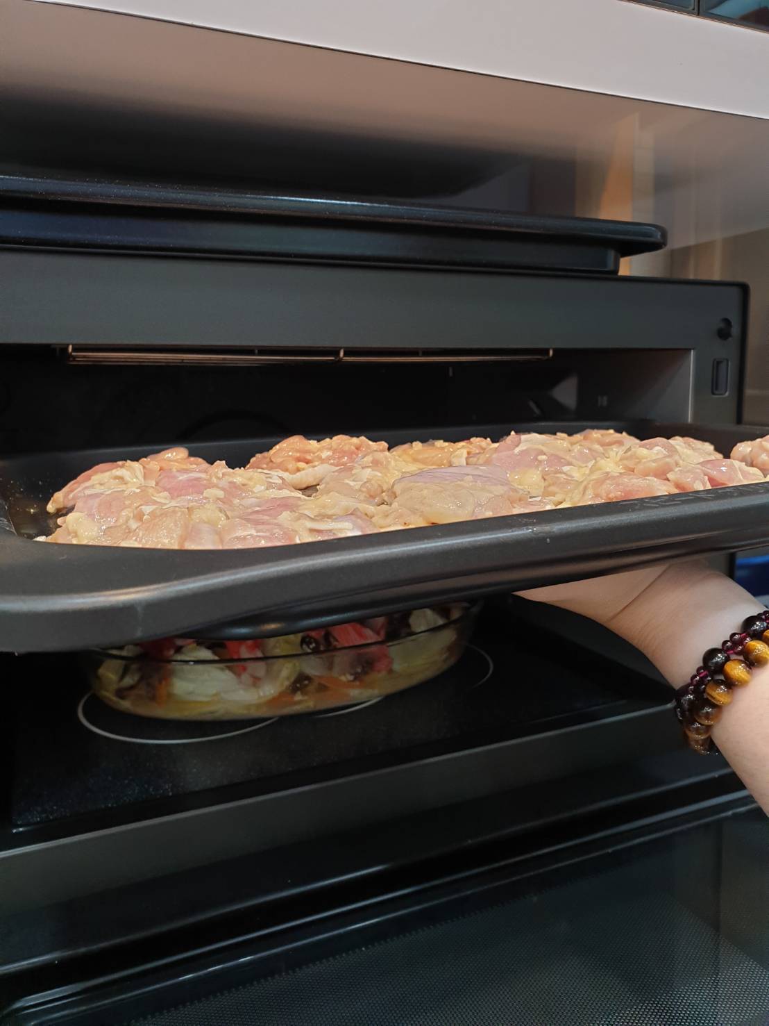 線上食譜 Panasonic 蒸烘烤微波爐 NN-BS1000 料理 白菜滷+炸雞塊