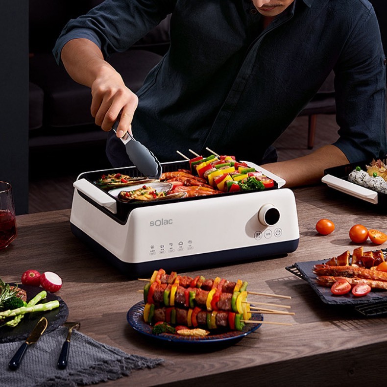 【sOlac】 西班牙品牌 無煙烤盤 SSG-019W 夏天到了 烤肉配啤酒去(已停售)