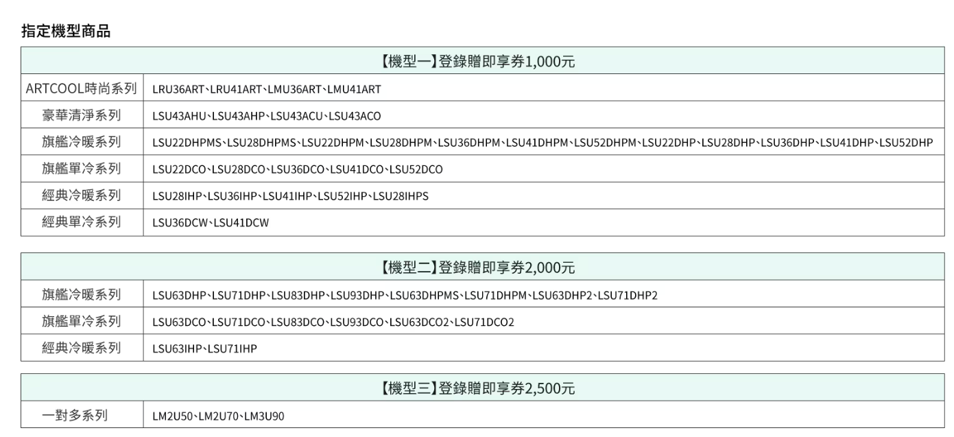 2024 空調夏季活動【樂金LG】 活動已截止