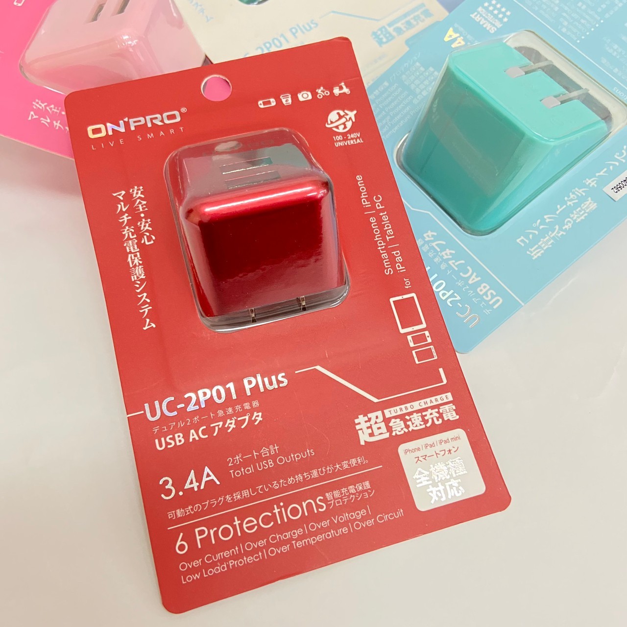 【ONPRO】UC-2P01 3.4A◤第二代超急速◢漾彩充電器