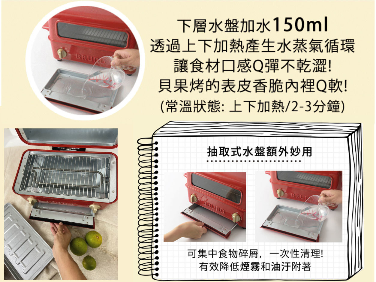 【BRUNO】BOE033 上掀式水蒸氣循環燒烤箱 (已停售)