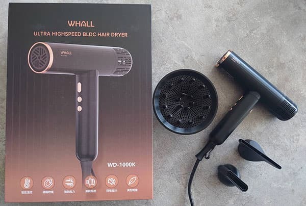 【新品開箱】WHALL WD-1000K 吹風機 磁吸接頭升級・貼心細節滿分・居家專業感新選擇!