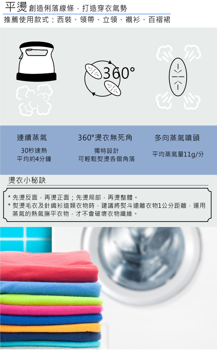 【展品出清】國際 NI-FS470-K 蒸氣電熨斗 平燙 掛燙2in1 30秒快速加熱 黑色