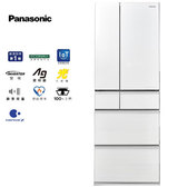 Panasonic NR-F523HX-W1 日本製 520公升 六門 無邊框霧面玻璃變頻電冰箱-白