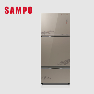 SAMPO 聲寶 SR-C61GDV(NPM1) 605公升 變頻三門冰箱 故宮聯名款富春山居圖 極光鈦抗菌