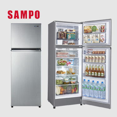 SAMPO 聲寶 SR-C25D(G6) 250公升 變頻 雙門冰箱 極光鈦健康科技 負離子抗菌 星辰灰