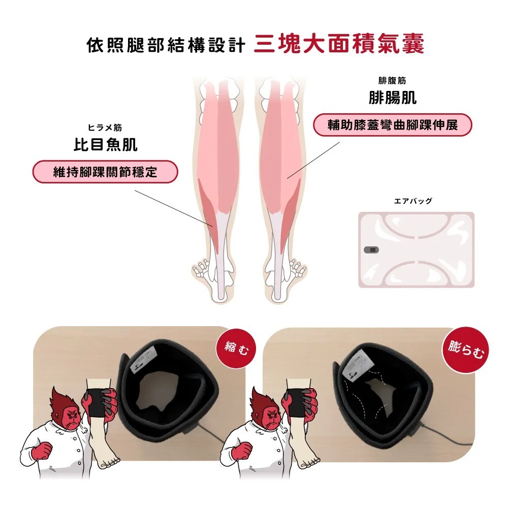 【618】DOSHISHA 超級猩猩之握 腿部按摩器（加強版）