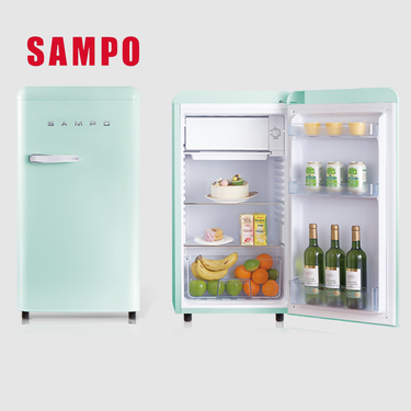 SAMPO 聲寶 SR-C10(E) 99公升 定頻 單門冰箱 一級能效 歐風復古美型系列 香氛綠