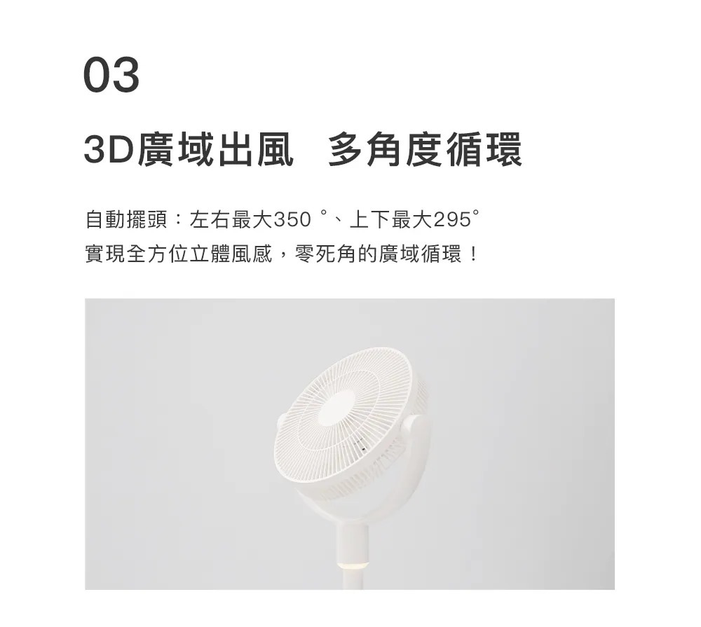 【618】ARTISAN 奧堤森 3D無線循環風扇 (2色) LF1404