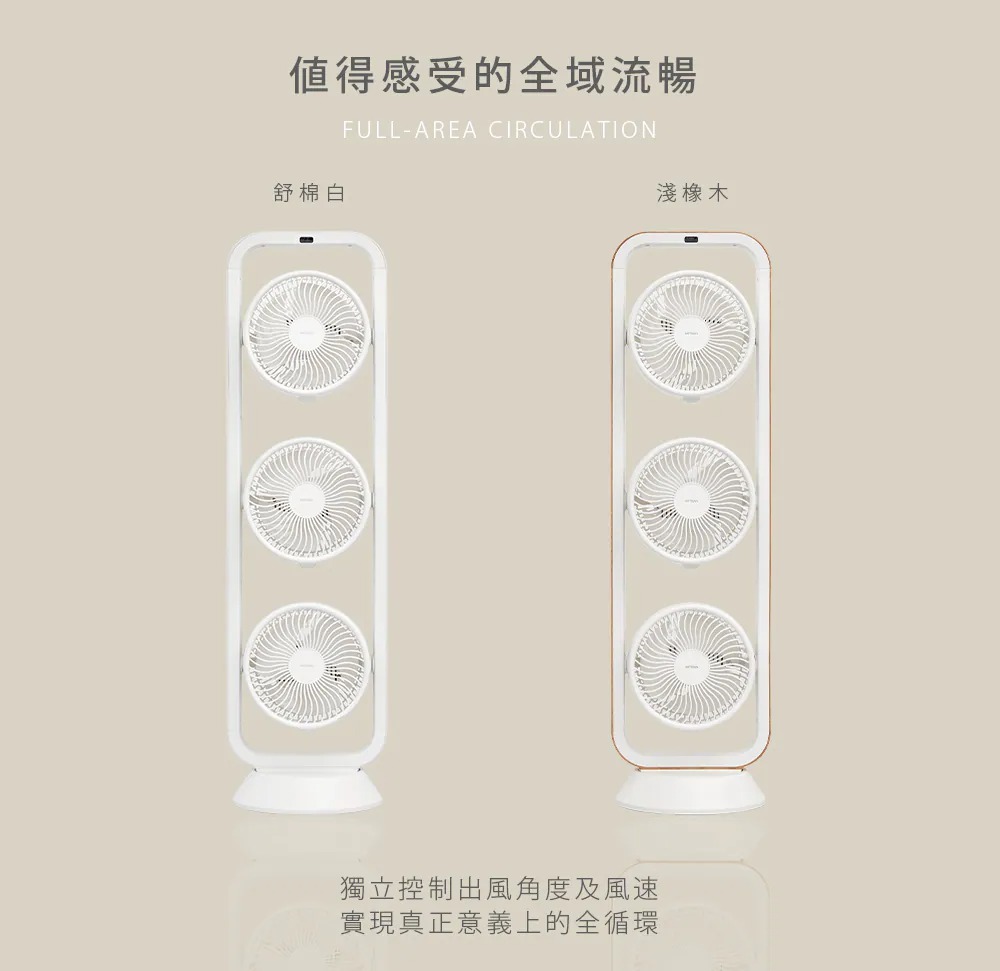 【ARTISAN 奧堤森】5D全域AC循環扇(2色) LF3001