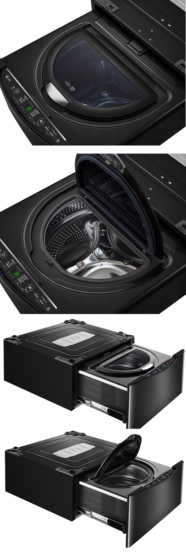 【新品出清】LG WT-D250HB 迷你洗衣機 加熱洗衣 2.5公斤 尊爵黑 60°加熱