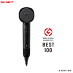 【送氣墊梳組】SHARP 夏普 IB-WX901T-B 四氣流水潤溫控吹風機 午夜黑 自動除菌離子