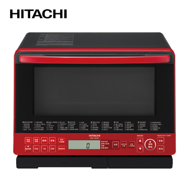 HITACHI 日立 MROS800XTR 過熱水蒸氣 烘烤微波爐 31L 晶鑽紅