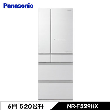 Panasonic 國際 NR-F529HX-W1 冰箱 520L 6門 玻璃面板 翡翠白 日本原裝
