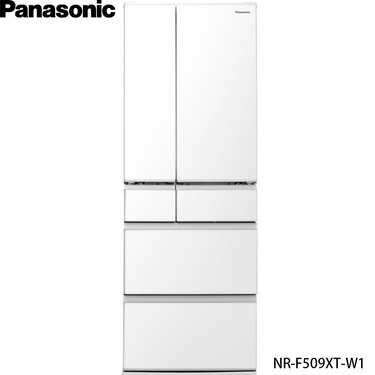 Panasonic 國際 NR-F509XT-W1 冰箱 501L 六門 日系上質系列 平面鋼板 電冰箱 晶鑽白