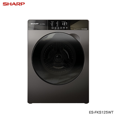 SHARP 夏普 ES-FKS125WT 滾筒洗衣機 洗脫 12.5kg 鏡面觸控大面板 高溫蒸氣洗淨