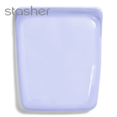 美國 Stasher 大長形矽膠密封袋 (粉紫)