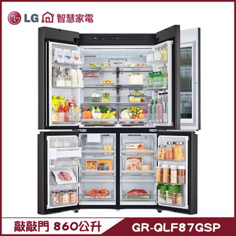 LG GR-QLF87GSP 冰箱 860公升 ObjetCollection 冰球 門中門 敲敲門