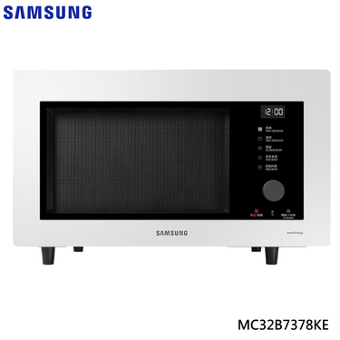 SAMSUNG 三星 MC32B7378KE/TW 智慧美型微波烤爐 32L BESPOKE 設計品味系列 珍珠白