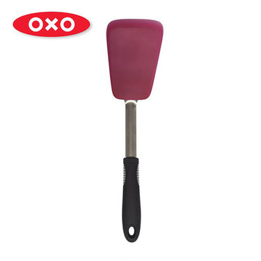 恆隆行生活品牌 OXO 好好握彈性矽膠鍋鏟-野莓紅