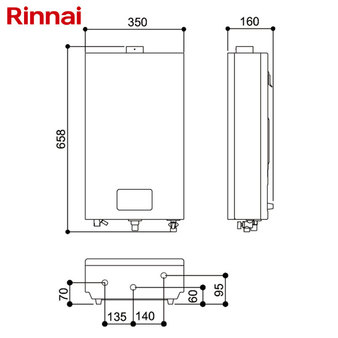 林內 RUA-1203WF 12L 屋內型強制排氣熱水器 智慧控溫系列 安裝與拆除舊機另計