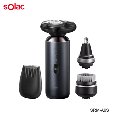 sOlac SRM-A6S 4in1多功能電動刮鬍刀 乾溼兩用 IPX7級全機防水