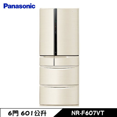 Panasonic 國際 NR-F607VT-N1 冰箱 601L 6門 鋼板 香檳金 日本原裝
