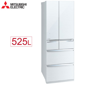 三菱電機 MR-WX53C-W-C1 六門冰箱 525L 變頻 日本原裝 水晶白 買就送飛利浦黑晶爐