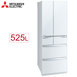 三菱電機 MR-WX53C-W-C1 六門冰箱 525L 變頻 日本原裝 水晶白 買就送飛利浦黑晶爐