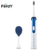 美國 FerdY 音波震動電動牙刷+潔顏 2in1  藍 FD-EX88-BL  
