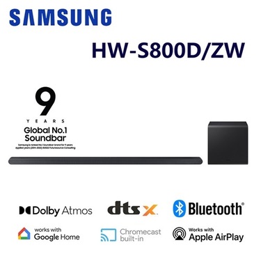 SAMSUNG 三星 HW-S800D/ZW 3.1.2Ch Ultra Slim Soundbar S800D