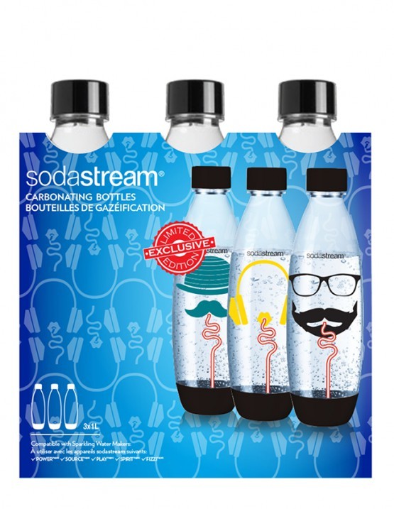 Sodastream 水滴寶特瓶 氣泡水機耗材 1L 3入 隨身瓶