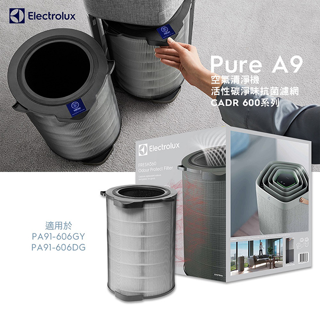 伊萊克斯 EFDFRH6 活性碳淨味 抗菌濾網 CADR 600系列 一年更換一次 原廠配件