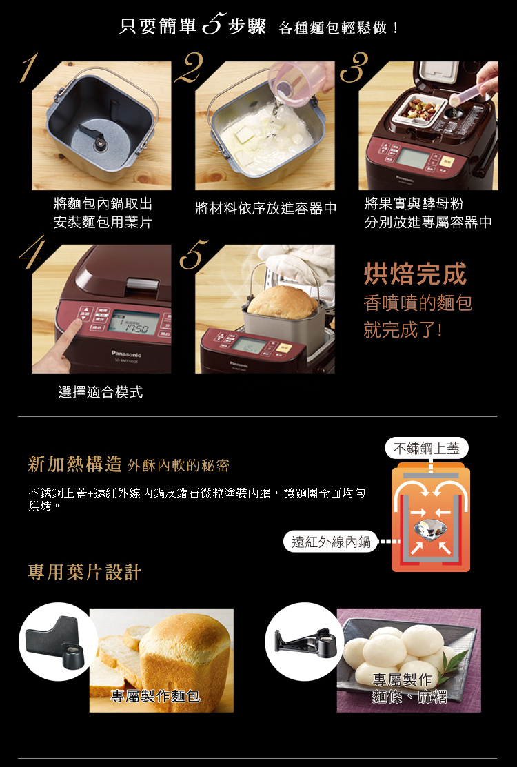 國際 SD-BMT1000T 全自動 變頻製麵包機