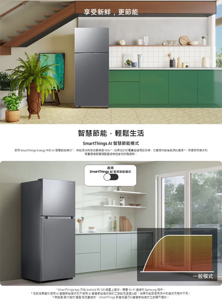 三星 RT53DG7A1CS9TW 變頻冰箱 雙門冰箱 532L 雙循環系列 時尚銀 一級省電