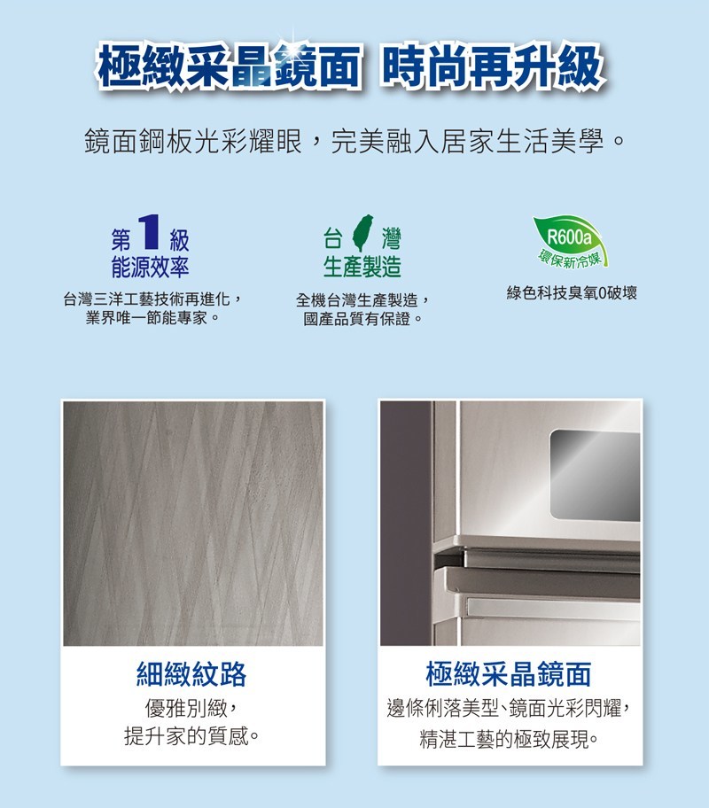 SANLUX 台灣三洋 SR-V532B 535公升 一級能效 變頻雙門冰箱 -3°C微凍室