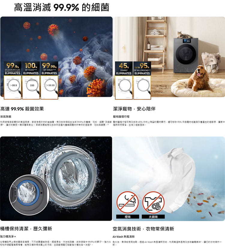 三星 WD12DB9B84GDTW 智慧滾筒洗衣機 蒸洗脫烘 洗12/烘7kg Bespoke AI