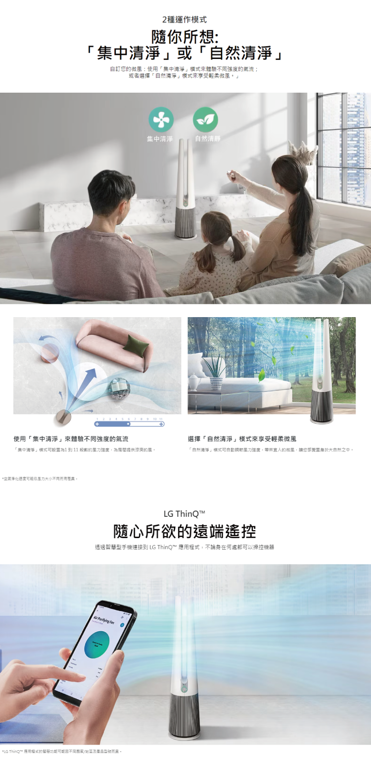 LG FS151PBK0 風革機 清淨機 適用5坪 二合一涼風系列清淨機