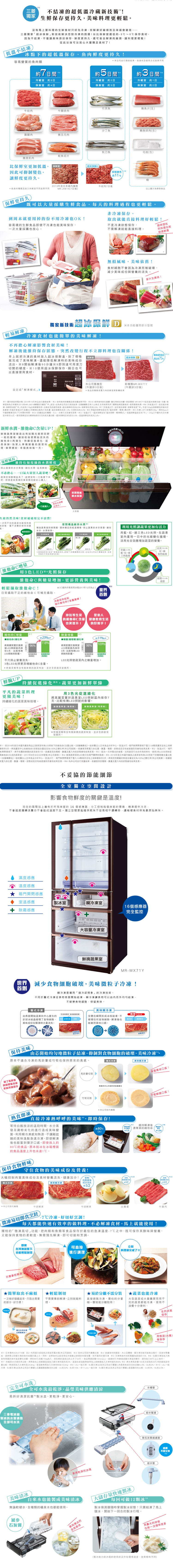 三菱電機 MR-WX47LF 冰箱 472L 六門 變頻 鏡面 日本原裝 水晶白