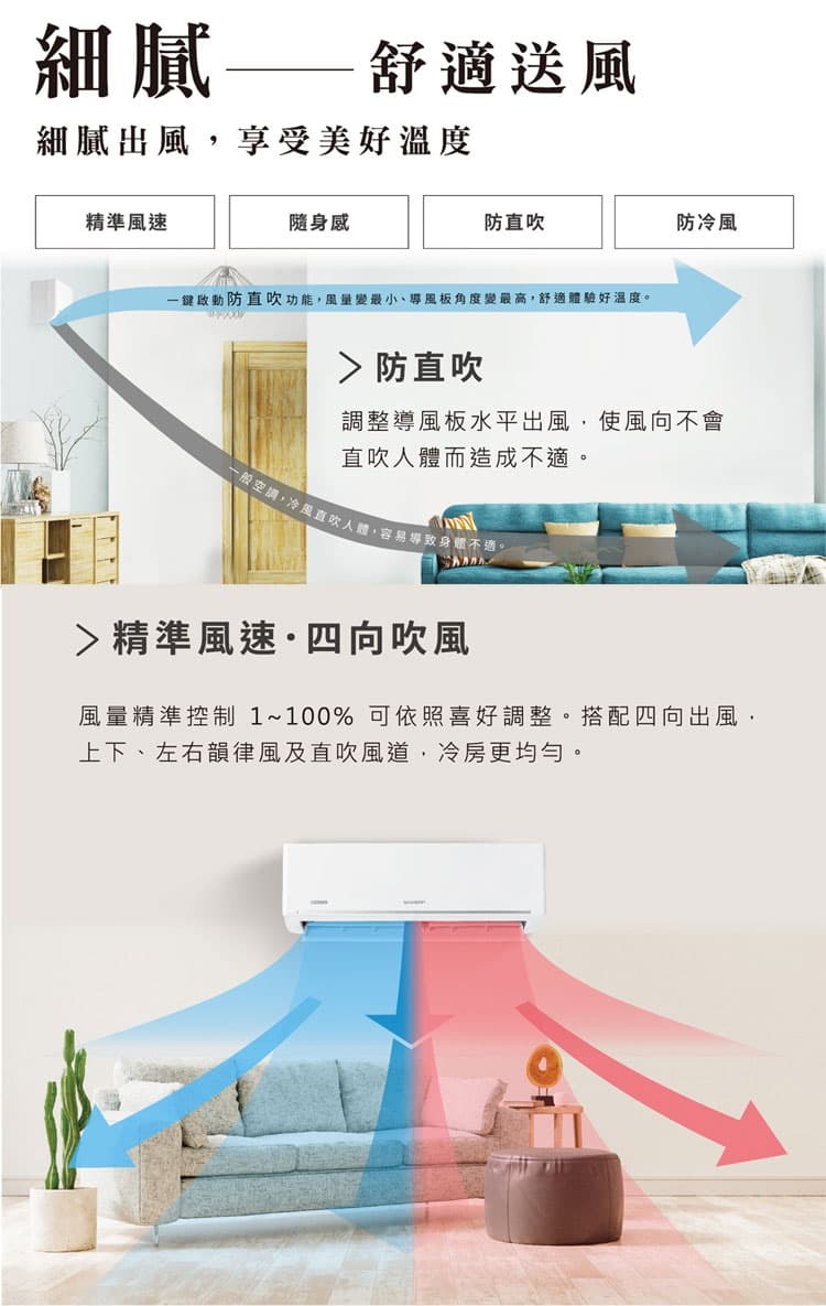 夏普 AE-28BESH 4坪適用 極致系列 冷暖冷氣 AY-28BESH-W 室內機熱交換清潔