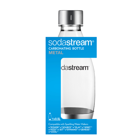 Sodastream 水滴寶特瓶 配件 500ml 金屬1入 採用BPA-free材質