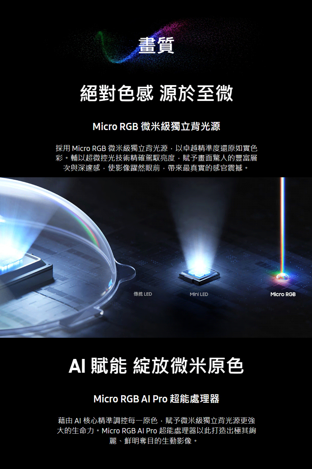 三星 MRA65R95HAXXZW 65吋 4K 165Hz Micro RGB AI智慧顯示器