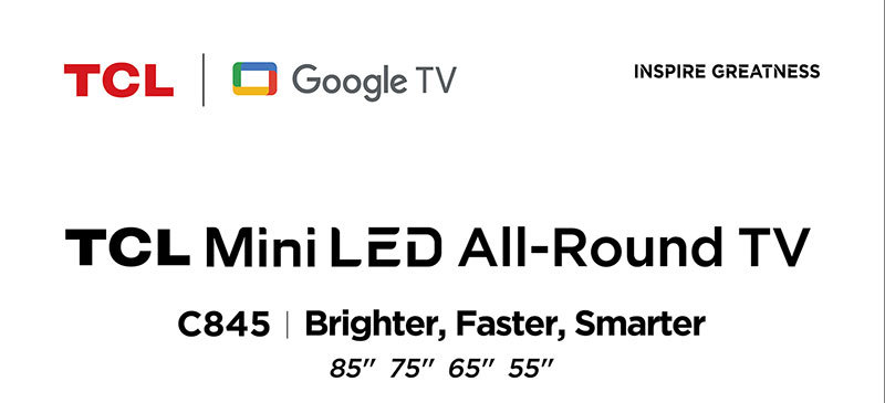 55C845 55吋 Mini LED QLED GoogleTV量子智能連網液晶顯示器