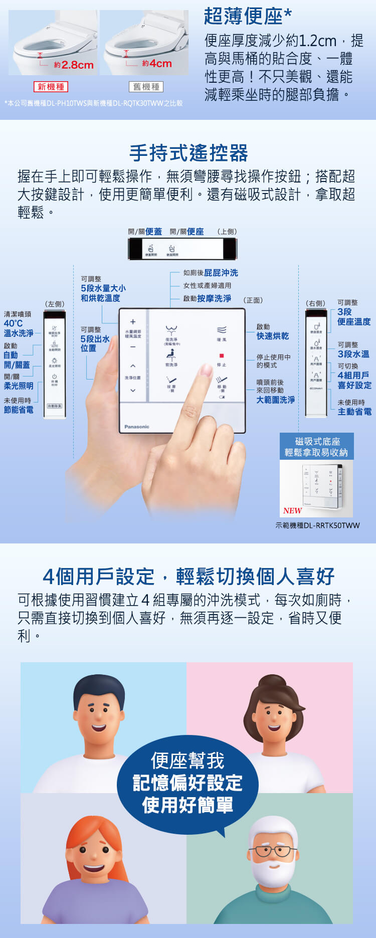 國際 DL-RRTK50TWW 溫水洗淨便座 瞬熱技術