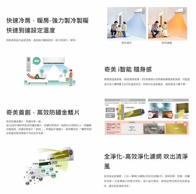 奇美 RC-S85HG1 12坪適用 星緻變頻系列 冷暖冷氣 RB-S85HG1