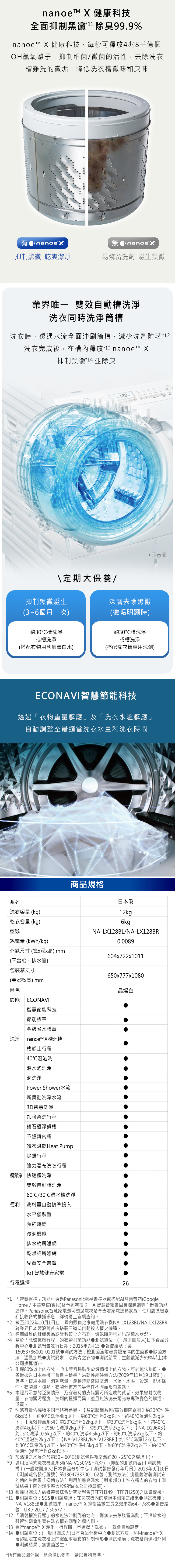國際 NA-LX128BR 變頻溫水滾筒洗衣機 12公斤 日製 右開 熱泵除濕式烘乾 洗劑自動投入