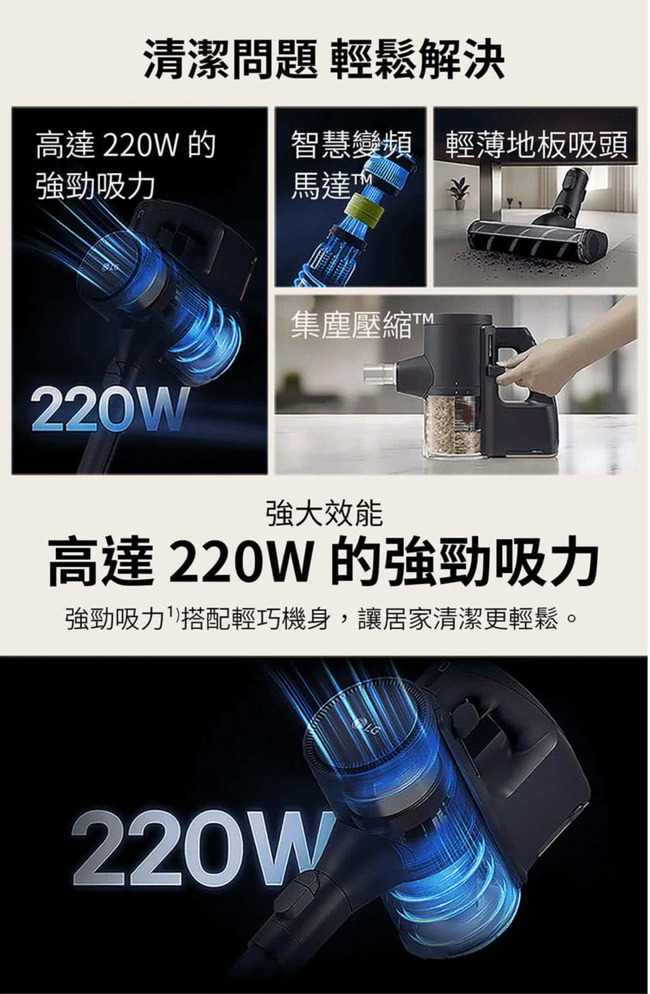 LG 樂金 A9K-MOP3 CordZero A9K+ 寵物家庭 濕拖無線吸塵器 永夜灰