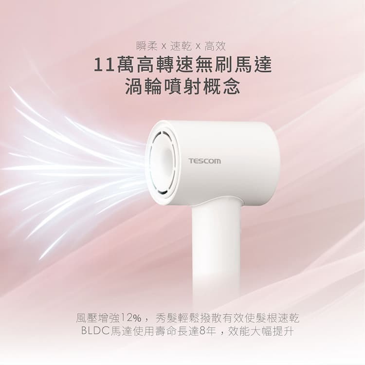 TESCOM TD760 專業負離子吹風機 羽量級 BLDC超高轉速直流無刷馬達