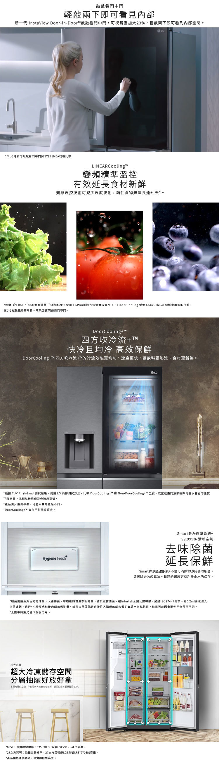 LG GL-QL62MB 653L 冰箱 敲敲看 門中門 InstaView™ 夜墨黑