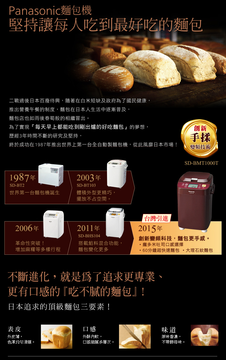 國際 SD-BMT1000T 全自動 變頻製麵包機